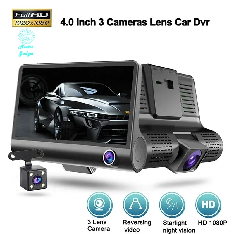3 camera dashcam