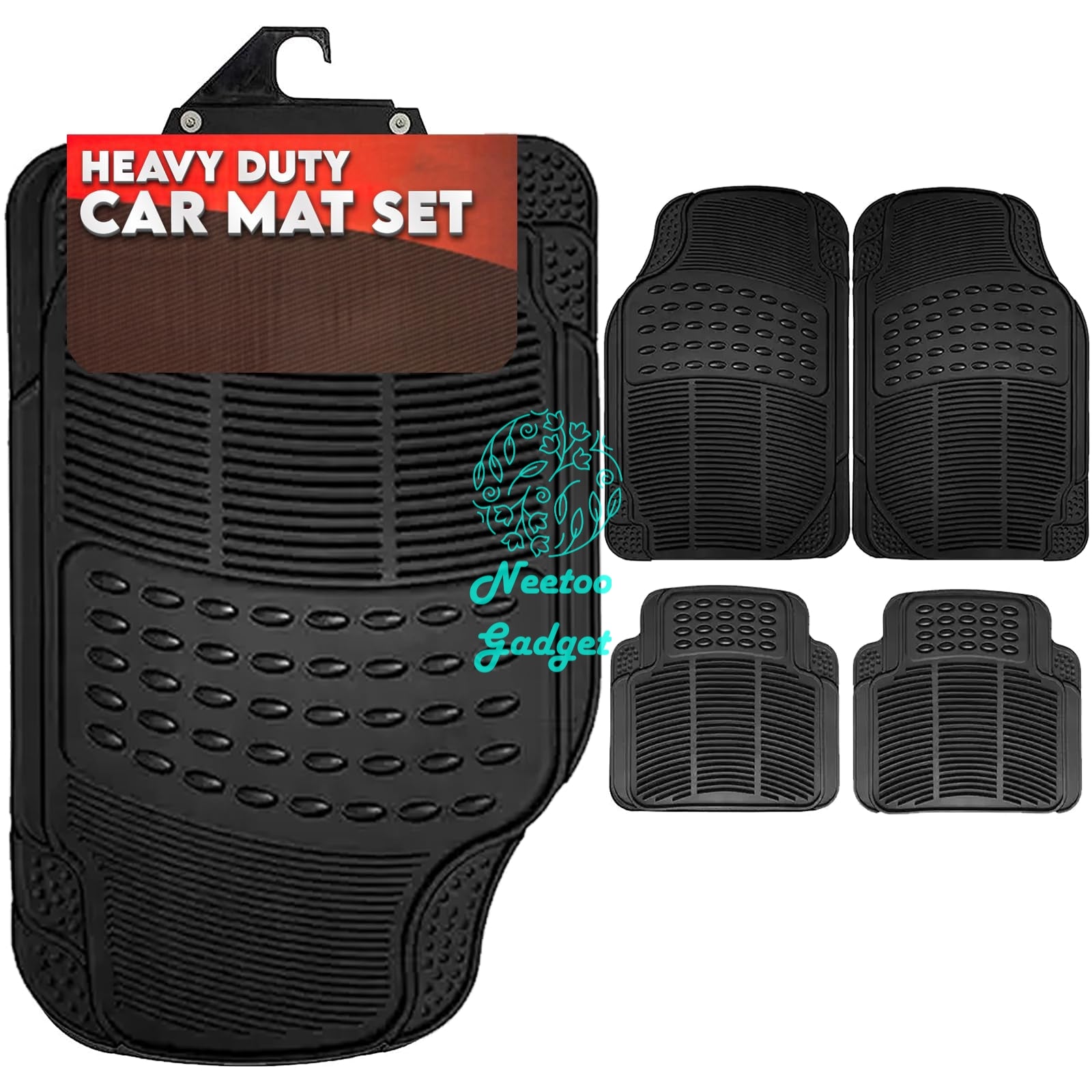 Rubber car mat set