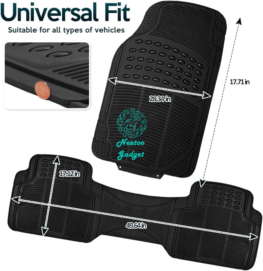 Rubber car mat set