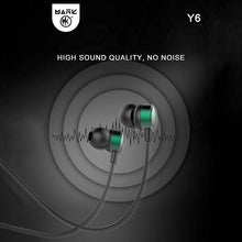 Load image into Gallery viewer, Mark Y6 In-Ear Headset Shocked Bass Mobile Earphone Earbuds With Microphone Sports
