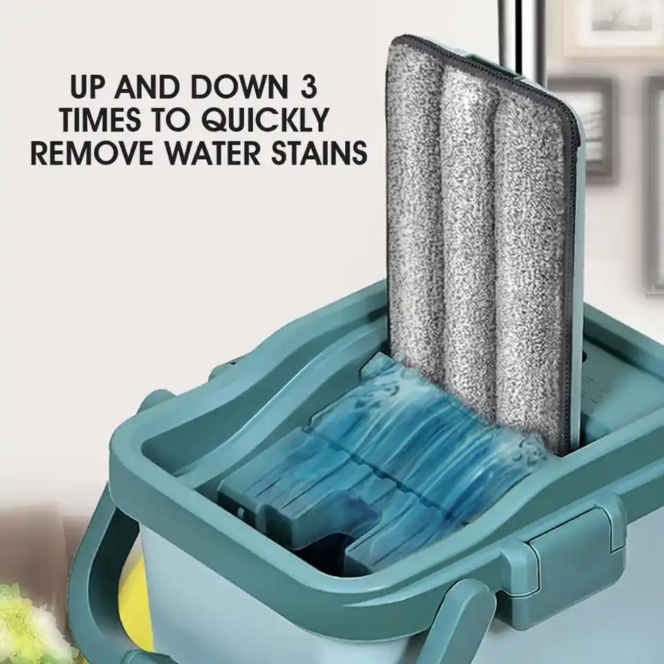 Mob 360 Rotating Flat Mop with Bucket Microfiber Flat