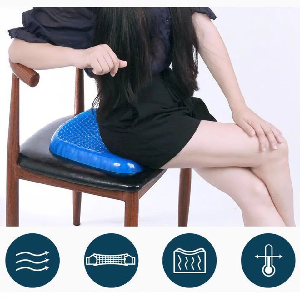 K-STAR Summer Cool Gel Egg Cushion Breathable Silicone Cushion Office Relieve Pain Tired