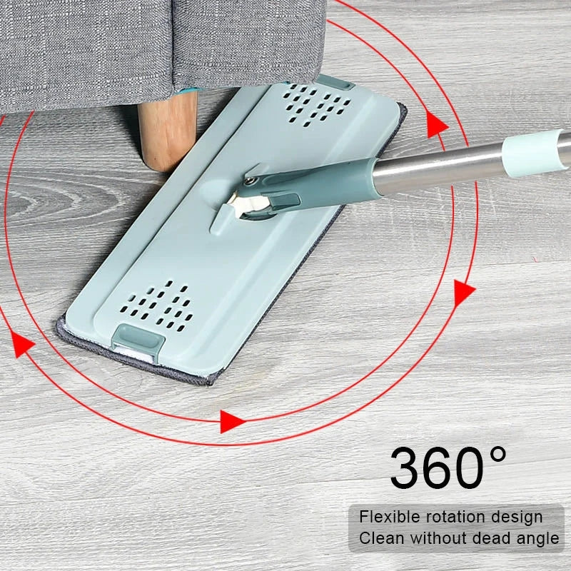 Mob 360 Rotating Flat Mop with Bucket Microfiber Flat