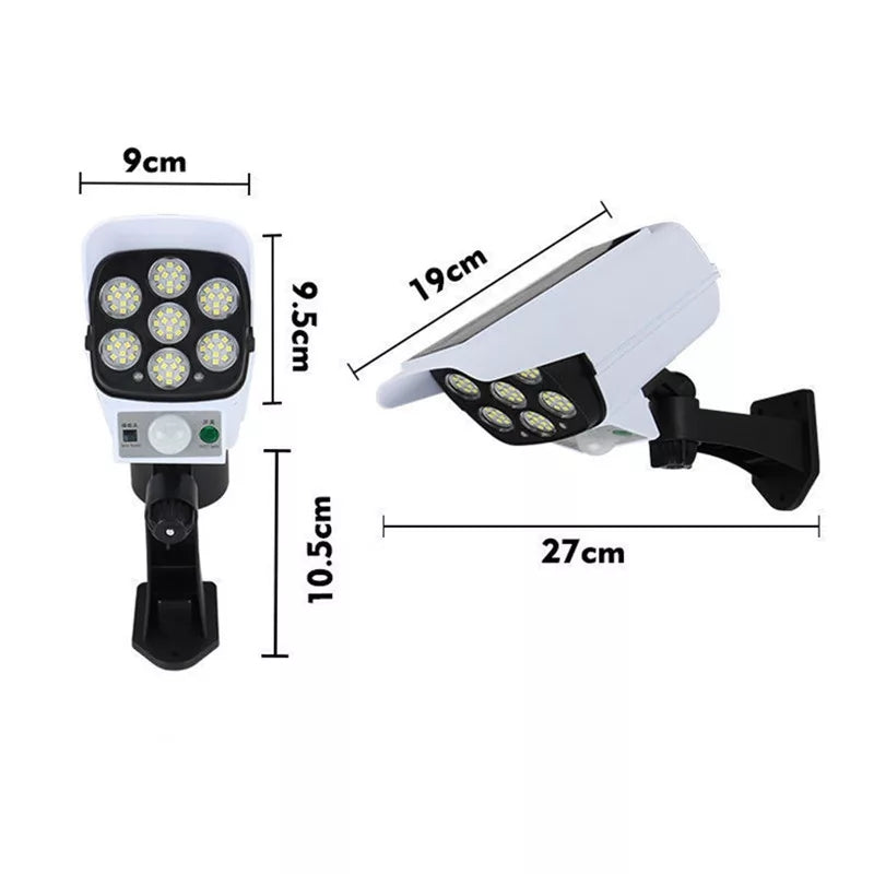 77 LED Solar Light Outdoors Security Simulation Fake Dummy Camera