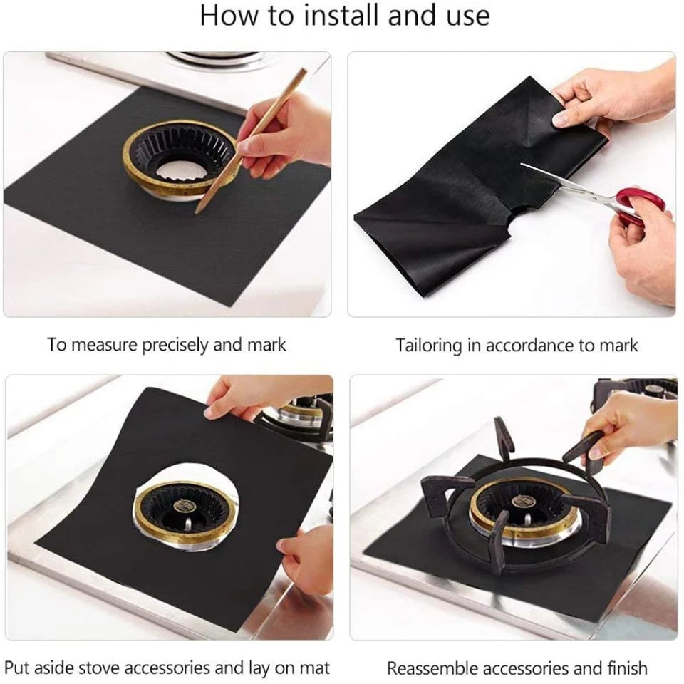 4PC Stove Protector Cover Liner