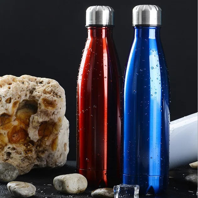 500ml Double-Wall Insulated Vacuum Flask Stainless Steel Water Bottle 