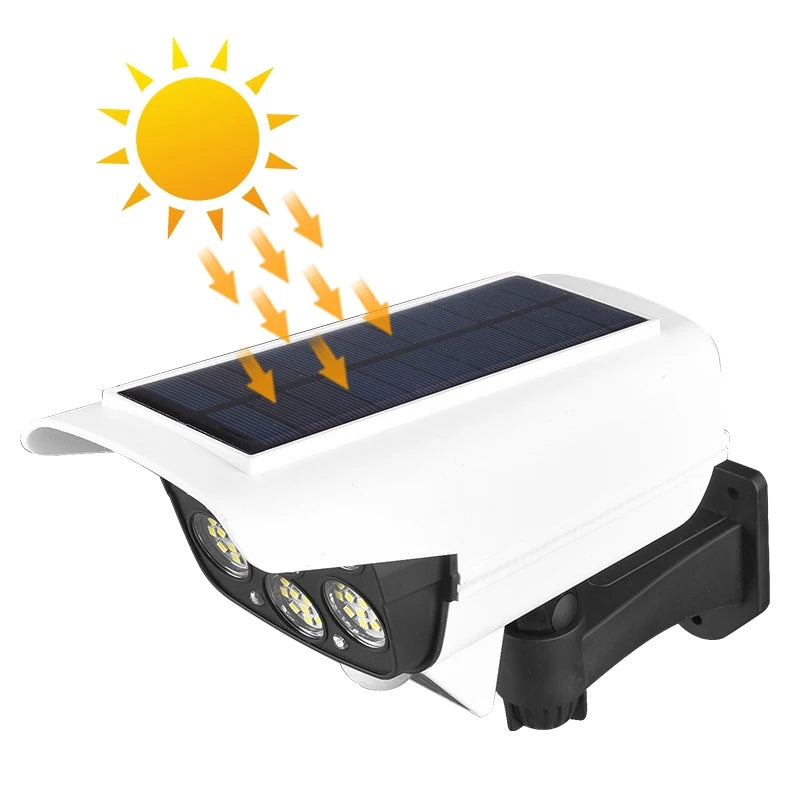 77 LED Solar Light Outdoors Security Simulation Fake Dummy Camera