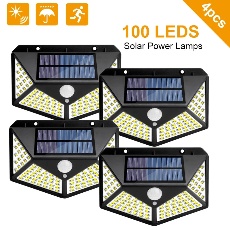 100 LED Motion Sensor Solar Light Waterproof