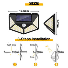 Load image into Gallery viewer, 100 LED Motion Sensor Solar Light Waterproof
