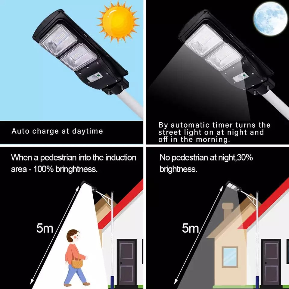 Solar street light without sensor
