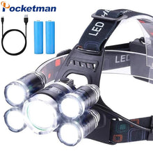 Load image into Gallery viewer, Headlight rechargeable 5 led
