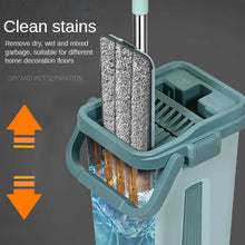 Load image into Gallery viewer, Mob 360 Rotating Flat Mop with Bucket Microfiber Flat
