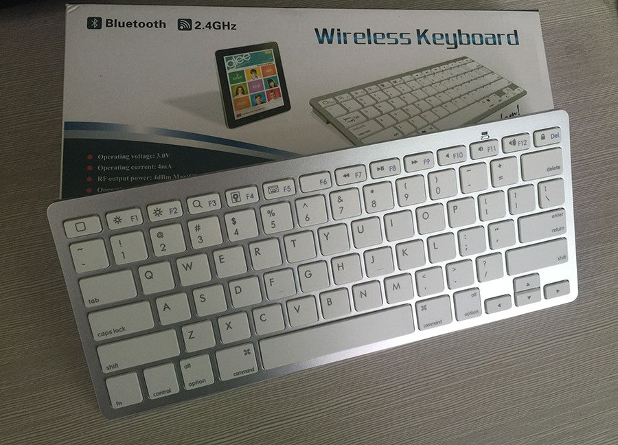 Mini Wireless Bluetooth Keyboard for Smartphones / Tablets - [Model BK 3001 Silver]