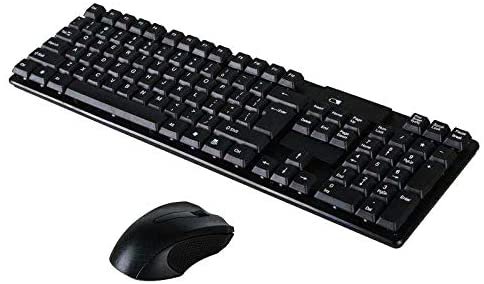 TJ-808 Wireless Keyboard Mouse Suite.
TJ-808 Black Wireless Keyboard and Mouse Set