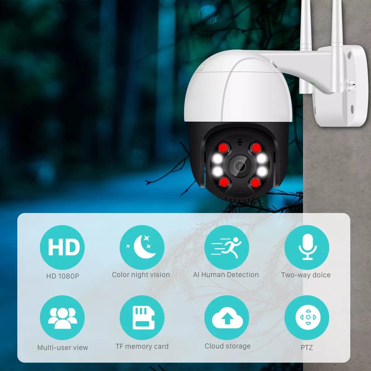 N8B ICSEE 1080P 2MP PTZ Wireless IP Camera
