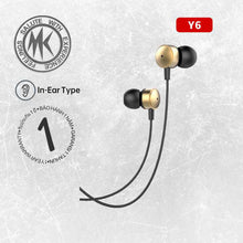 Load image into Gallery viewer, Mark Y6 In-Ear Headset Shocked Bass Mobile Earphone Earbuds With Microphone Sports
