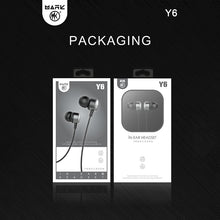 Load image into Gallery viewer, Mark Y6 In-Ear Headset Shocked Bass Mobile Earphone Earbuds With Microphone Sports
