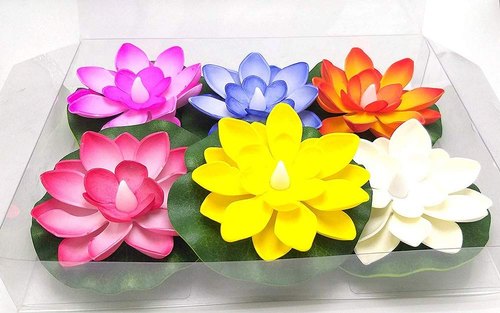Warm White PVC Floating Lotus LED Light, For Decoration