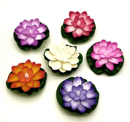 Warm White PVC Floating Lotus LED Light, For Decoration