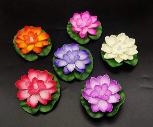 Warm White PVC Floating Lotus LED Light, For Decoration